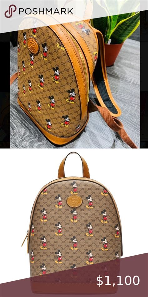 gucci mickey mouse backpack|Mickey Mouse Gucci bag grey.